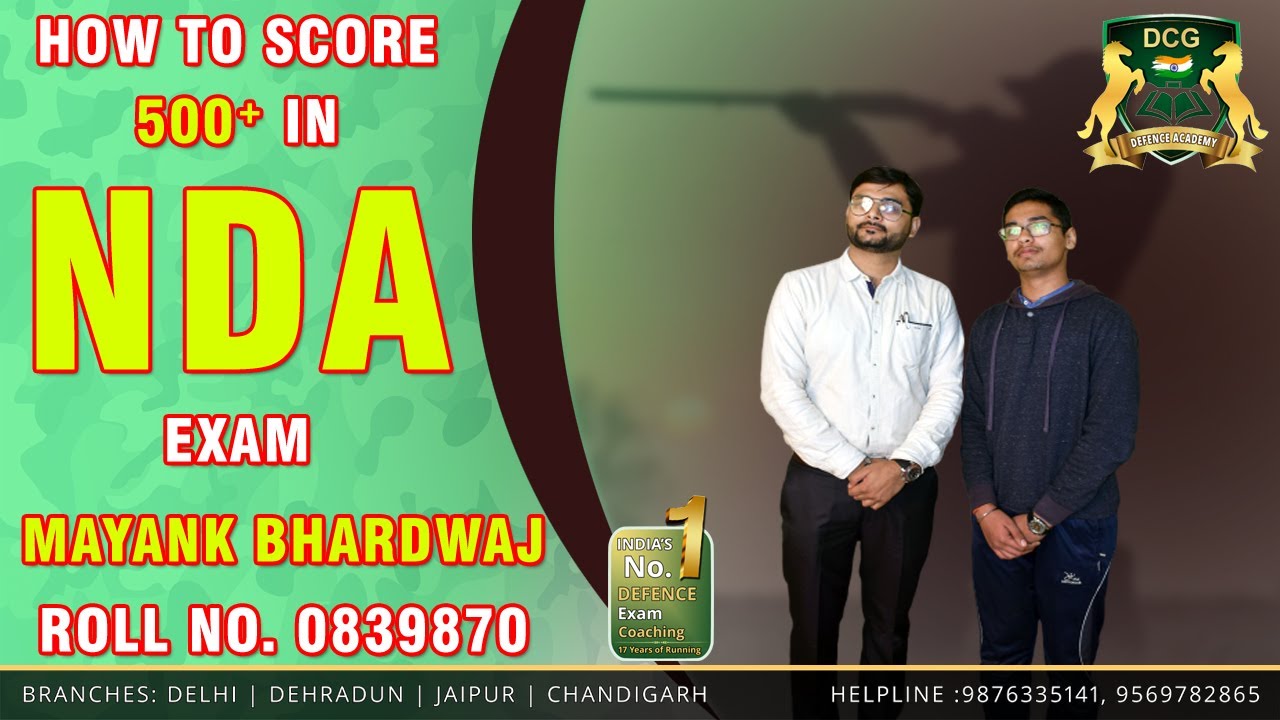 How to score 500+ Marks in NDA | Mayank Bhardwaj - DCG Academy