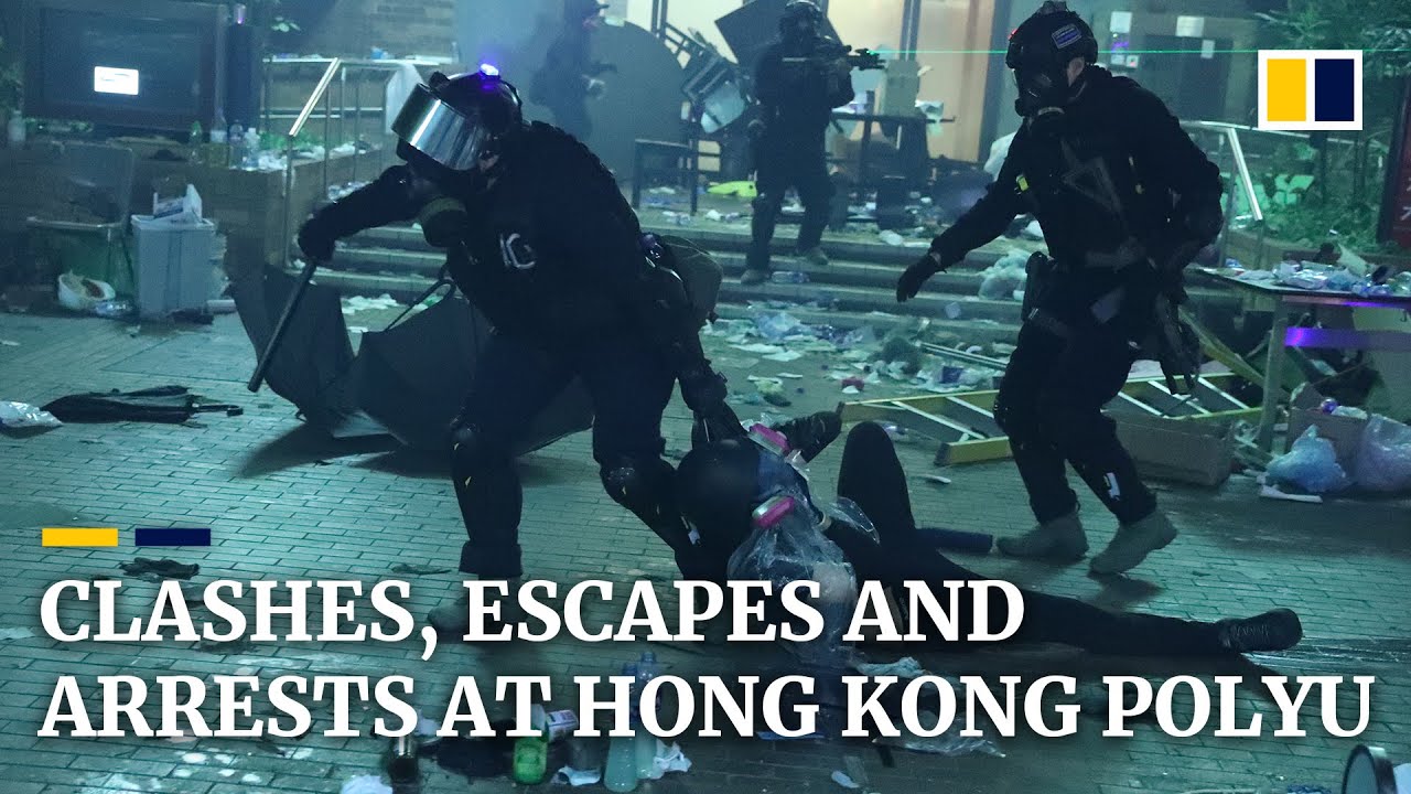 Clashes, escapes and arrests as stand-off continues at Hong Kong Polytechnic University