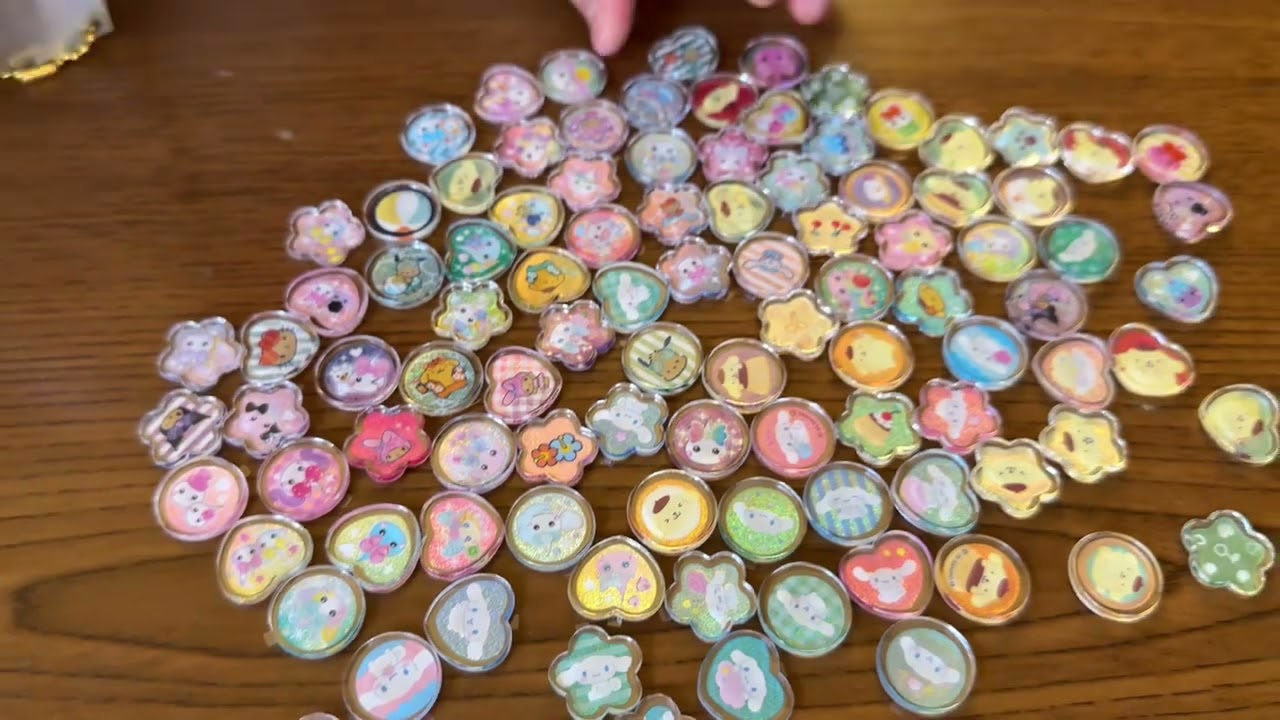 またまたシール帳✨今回はおはじきシールメイン！豪快にぶちまけ！？最近、なかなかボンボンドロップに出会えなくなってきた😭#シール帳#おはじきシール #ウォーターシール#プチドロ