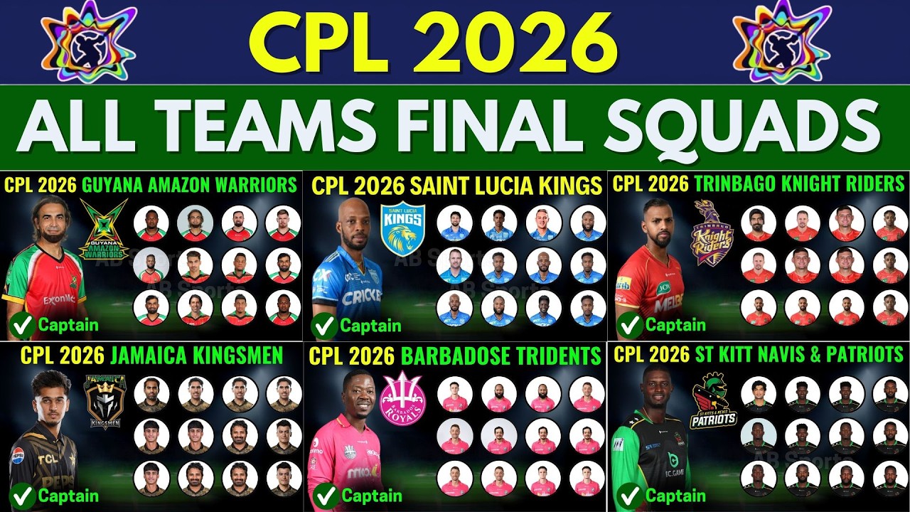CPL 2026 &ndash; Ostateczne składy wszystkich drużyn | CPL 2026 terminarz, składy i mecze | Caribbean P...