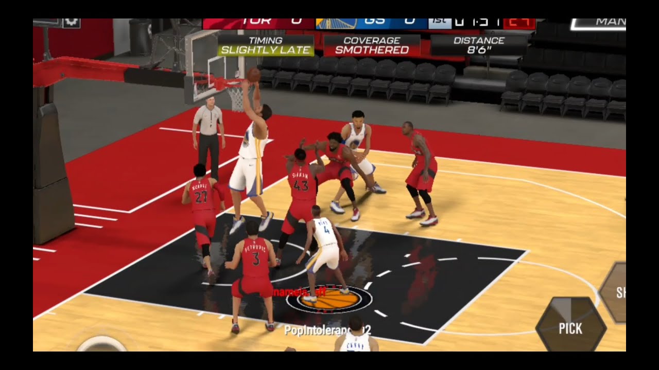 NBA 2K Mobile: Захватывающий матч | Карри забивает трёхочковый + победный бросок из-под кольца | ...