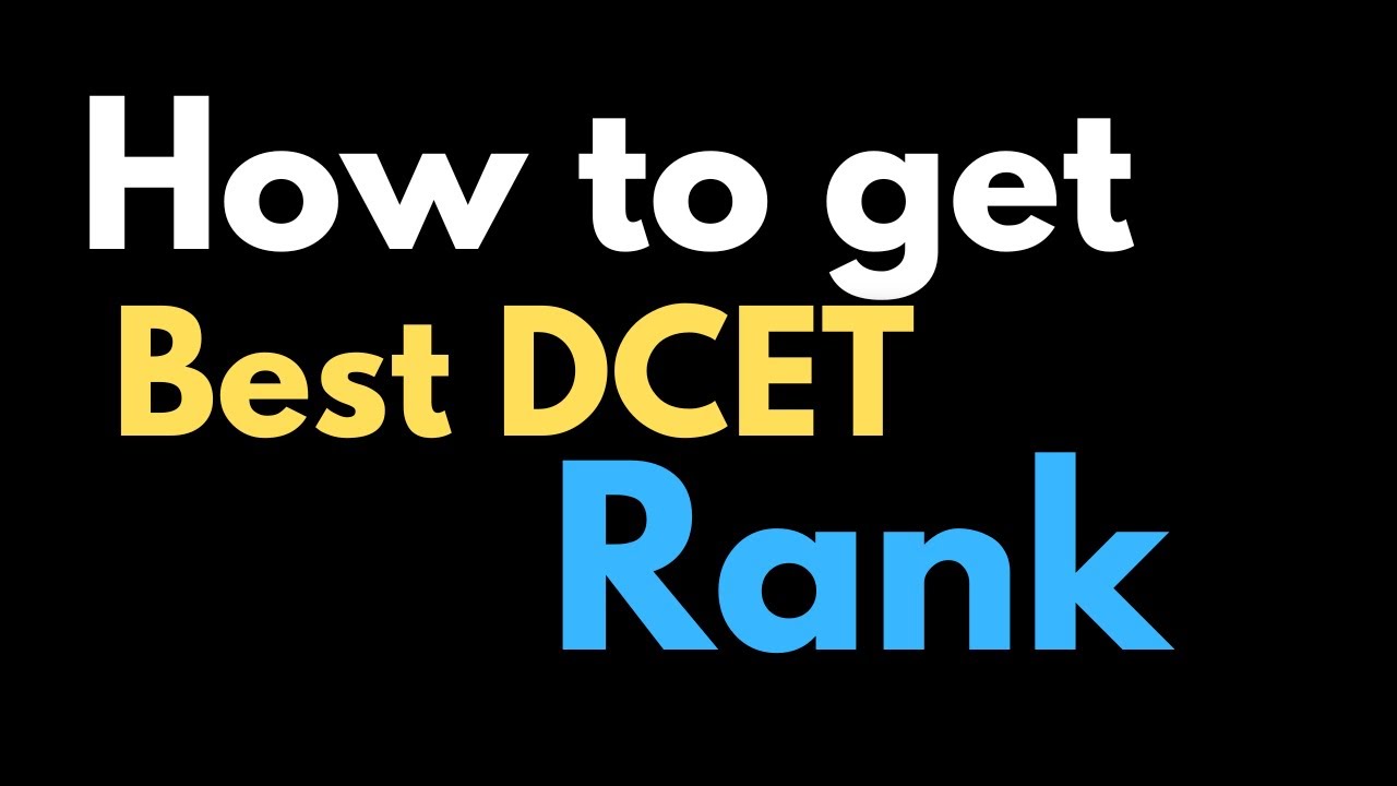 How to get BEST DCET Rank || Diploma karnataka ||