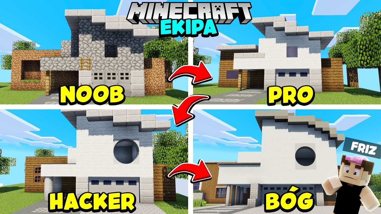 DOM EKIPY w MINECRAFT NOOB vs PRO vs HAKER vs B&Oacute;G | MINECRAFT EKIPA