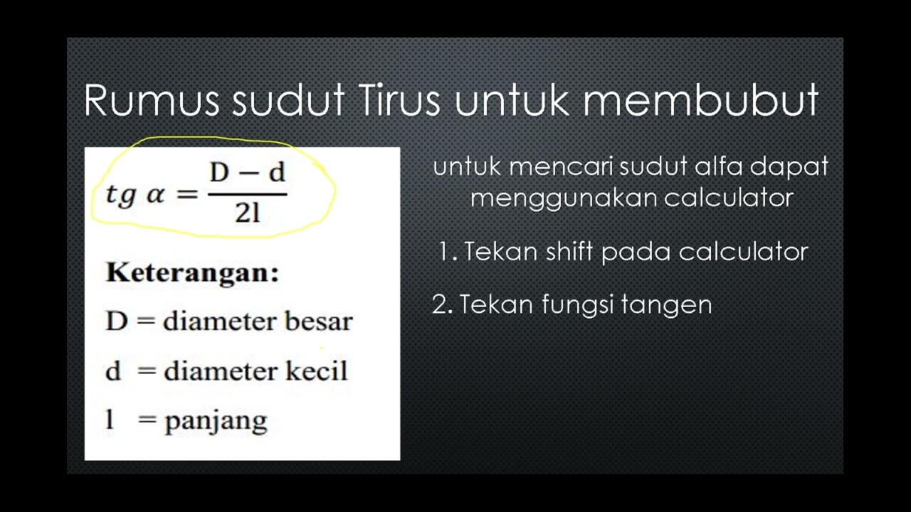 Membuat Tirus di mesin bubut