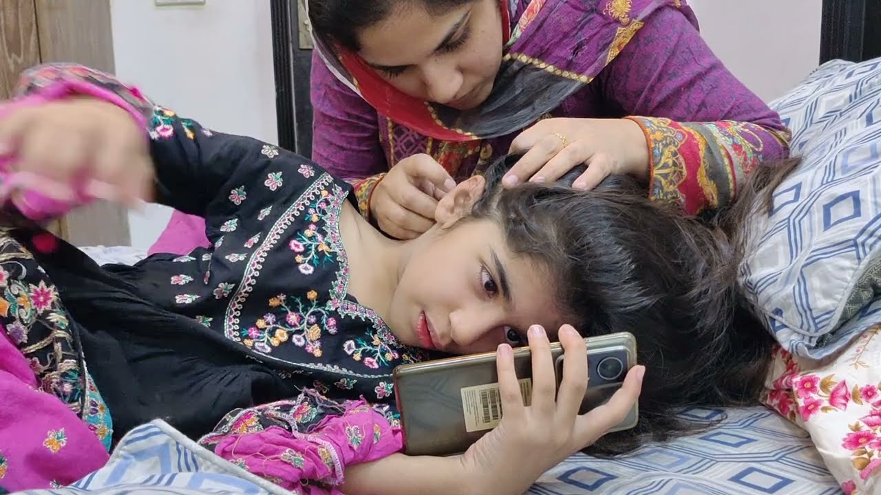 Zaina's Long Hair with Messy Lice||ASMR PAKISTAN