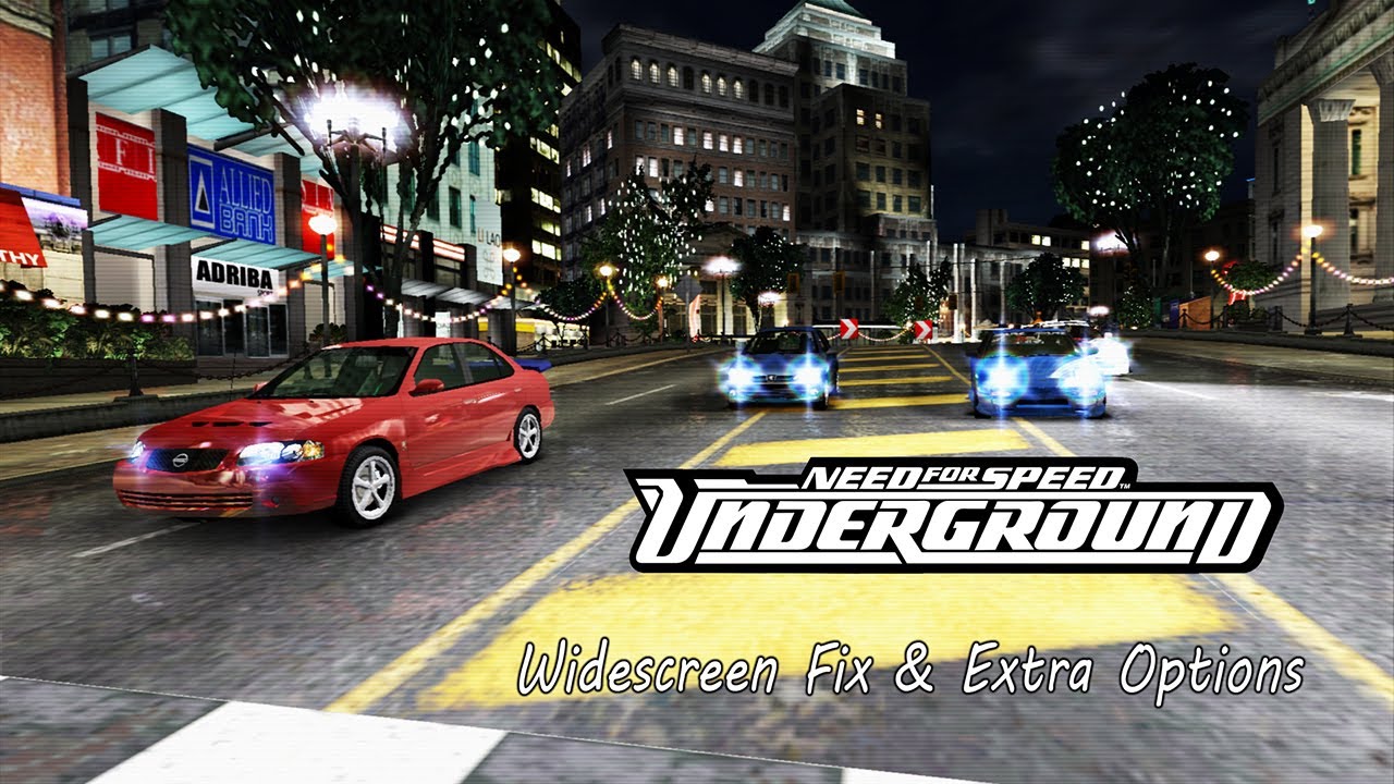 Need for Speed ​​Underground с дополнительными опциями DgVoodoo2 и широкоэкранным исправлением.