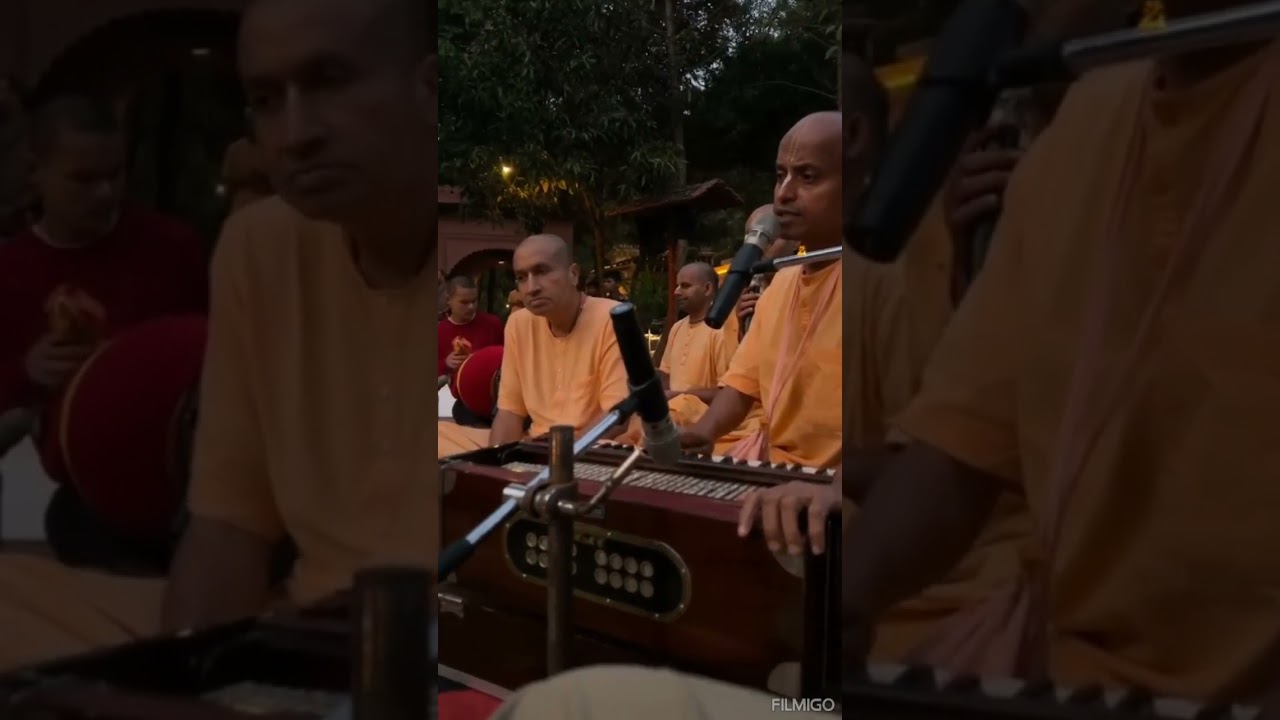 Govardhan Eco Village... Divine Yamuna Aarti....🙏🙏