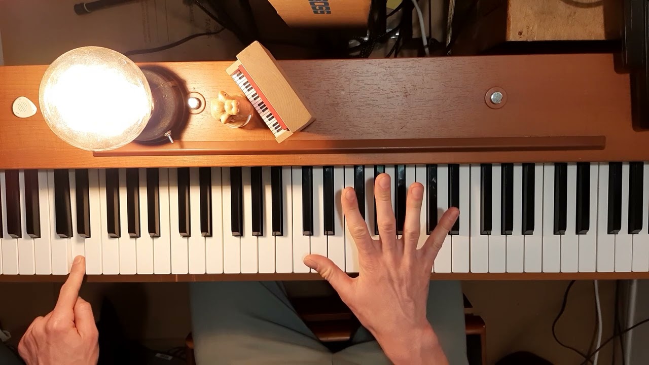 Minor blues in Cm, Piano left and right hands | Learning piano with Vladimir Uspenskii