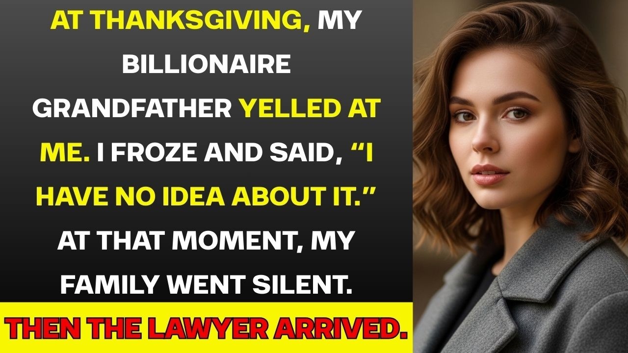 At Thanksgiving, My Billionaire Grandfather Yelled at Me, I Froze and Said, “I Have No Idea About It