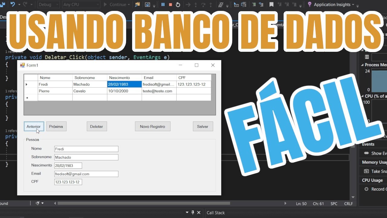C# Windows Forms Como Conectar Banco de dados Access e Databinding