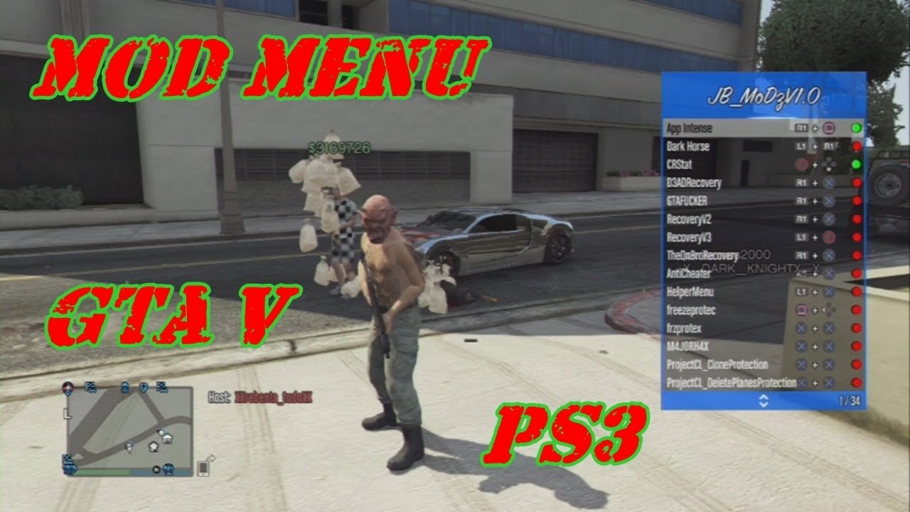MOD MENU GTA V PS3 1.27/1.28 DEX/CEX BLES/BLUS +DOWNLOAD (instal mod)