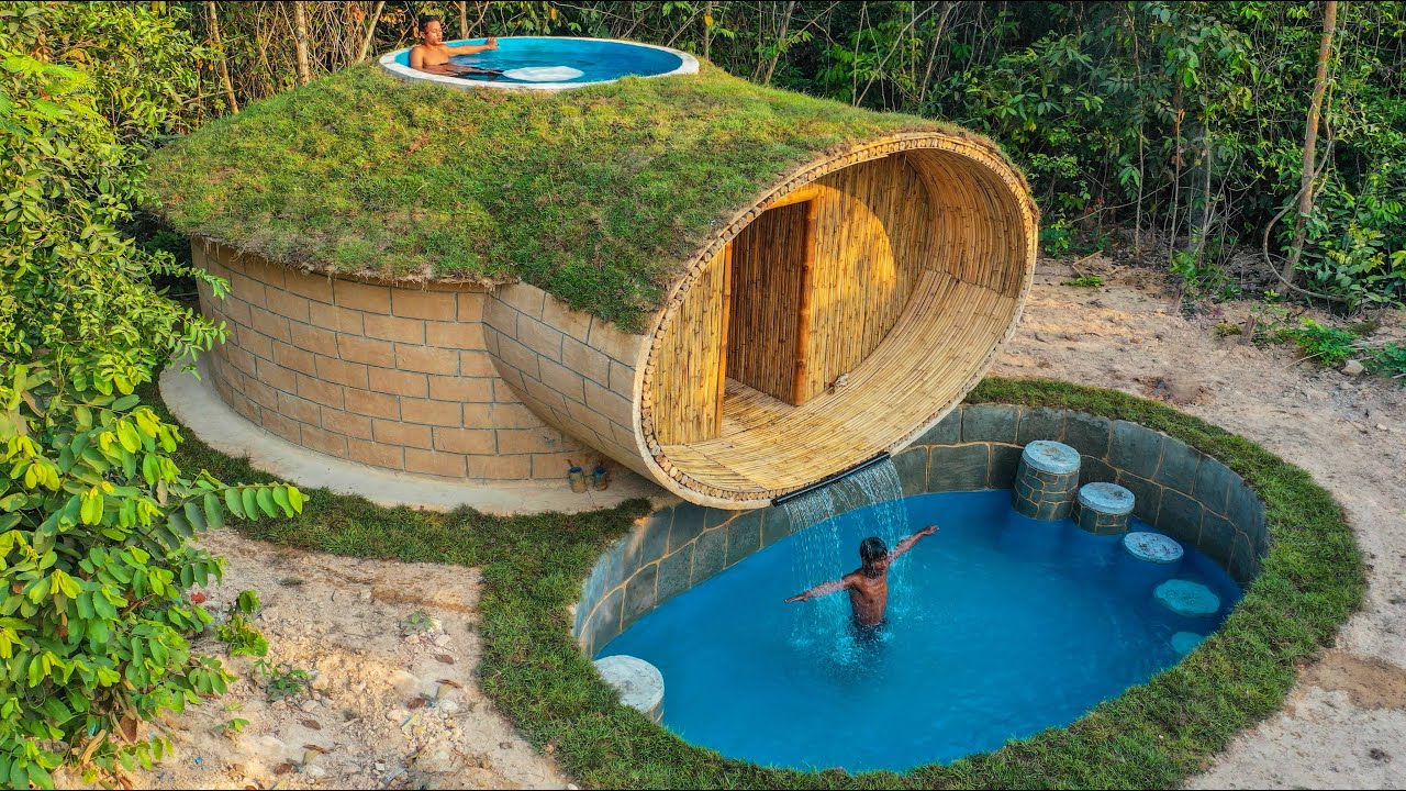 Building Jungle Swimming Pool For Craft House With Décor Private Living Room