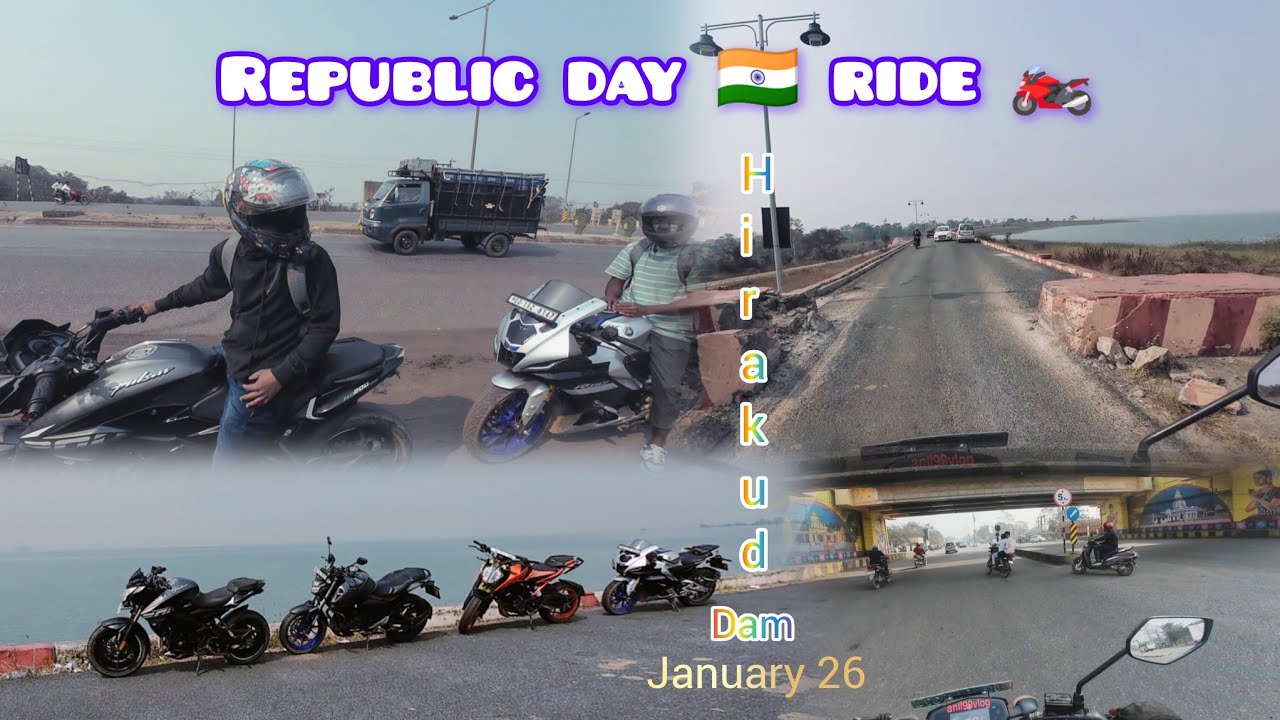 Republic day 🇮🇳 ride 🏍️ Hirakud dam !! January 26 ride  Hirakud !! Full enjoy this ride motovlog 