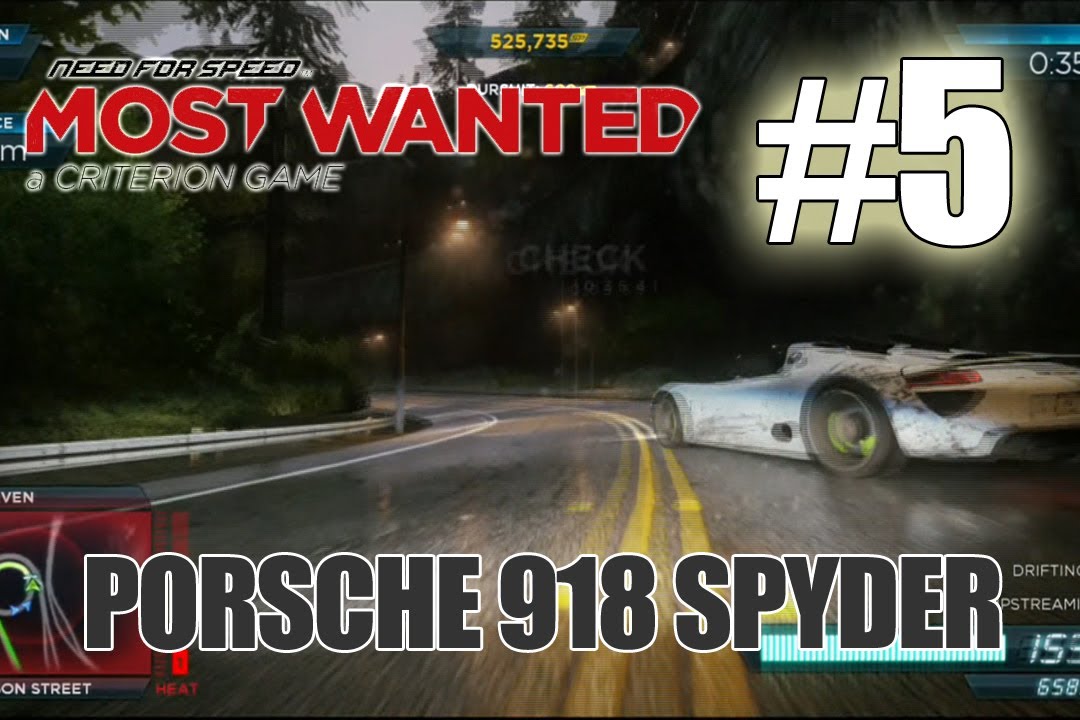 Need for Speed Most Wanted: Rank 5 PORSCHE 918 SPYDER (NFS Most Wanted 2012)