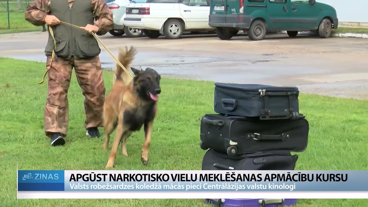 ReTV: Āzijas kinologi Latvijā apgūst narkotisko vielu meklēšanu ar dienesta suni