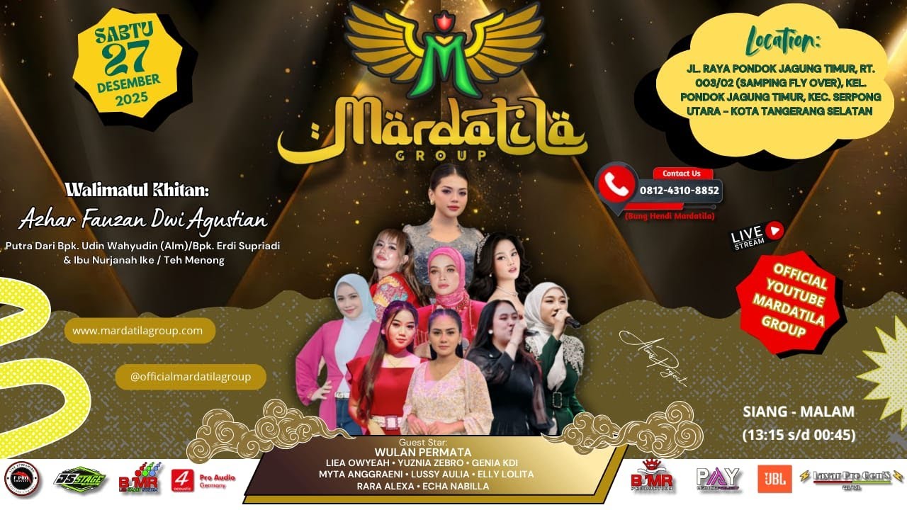 KONSER MARDATILA GROUP - KHITANAN AZHAR FAUZAN DWI AGUSTIAN | PD. JAGUNG TANGGERANG