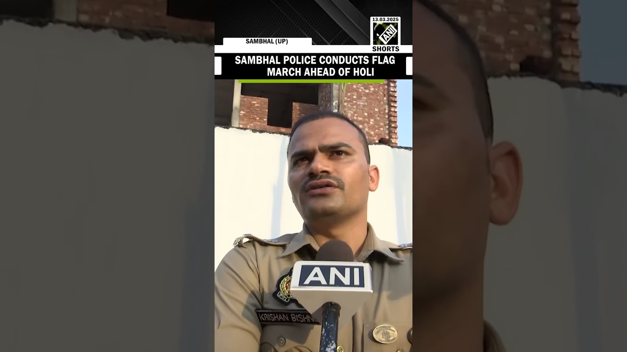 Sambhal Police Conducts Flag March ahead of Holi to ensure law and order