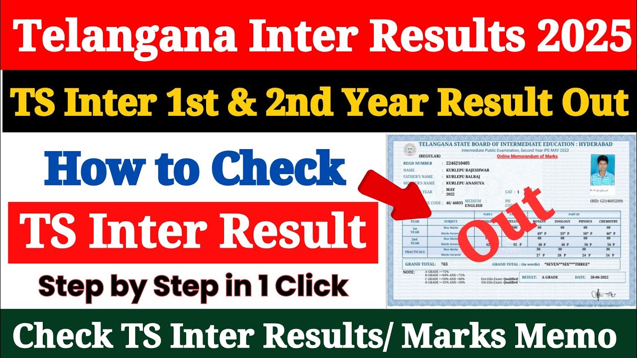 TS Inter Results 2025 | How to Check TS Inter Results ? Check TS Inter Results 2025 1st & 2nd Year ?
