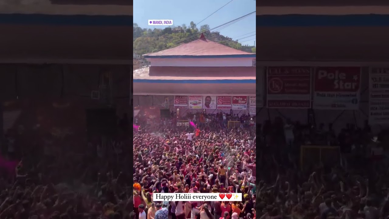 Holi Celebration In Mandi..😍 | #holi #holicelebration #mandi #chotikashi #himachal #himachalpradesh