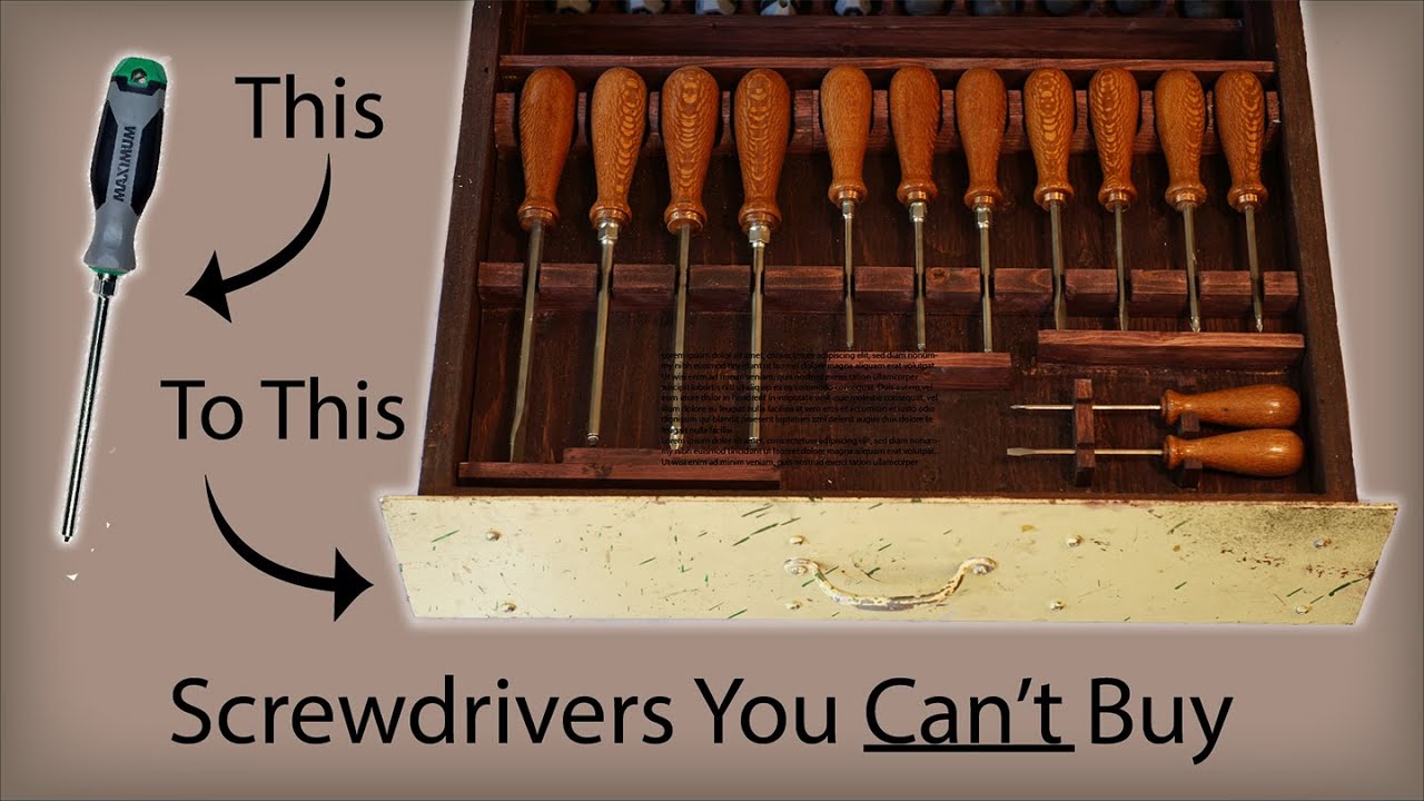 Adding Wooden Handles to Screwdrivers // Turning Wooden Screwdrivers for Woodworking