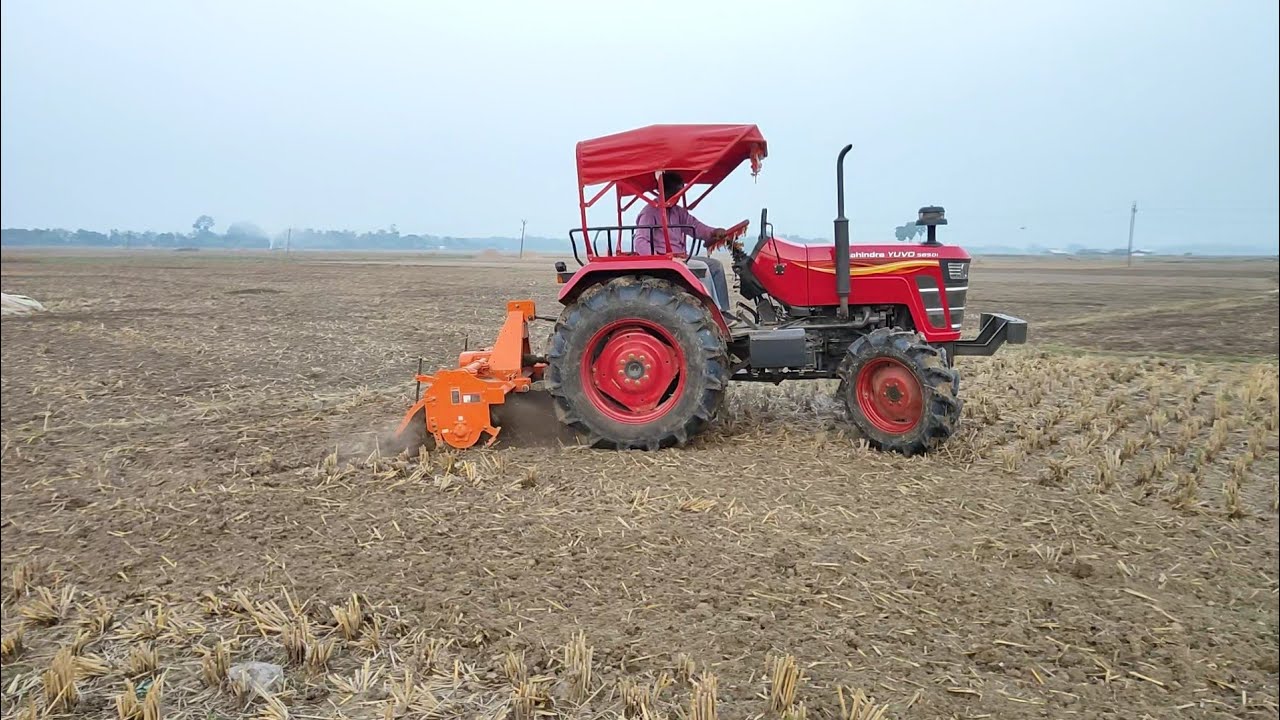 Shaktiman Regular Plus Rotavator 72 Blade| in | Mahindra Yuvo 585 Di 4 WD | #tractorvideo #viral