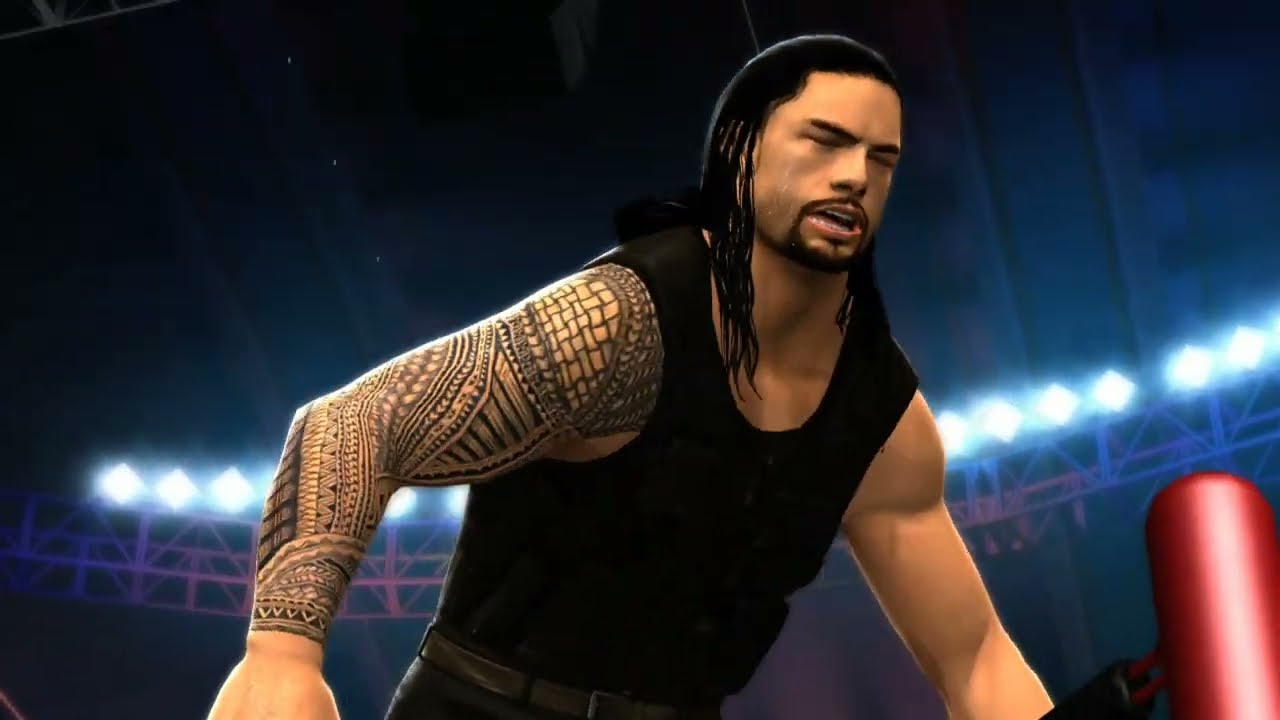 W14 Roman Reigns vs Triple h vs The rock gameplay 
