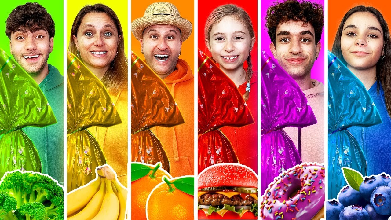 MANGIAMO SOLO CIBO DEL COLORE DELLE NOSTRE UOVA DI PASQUA PER 24 ORE CON I NOSTRI AMICI!