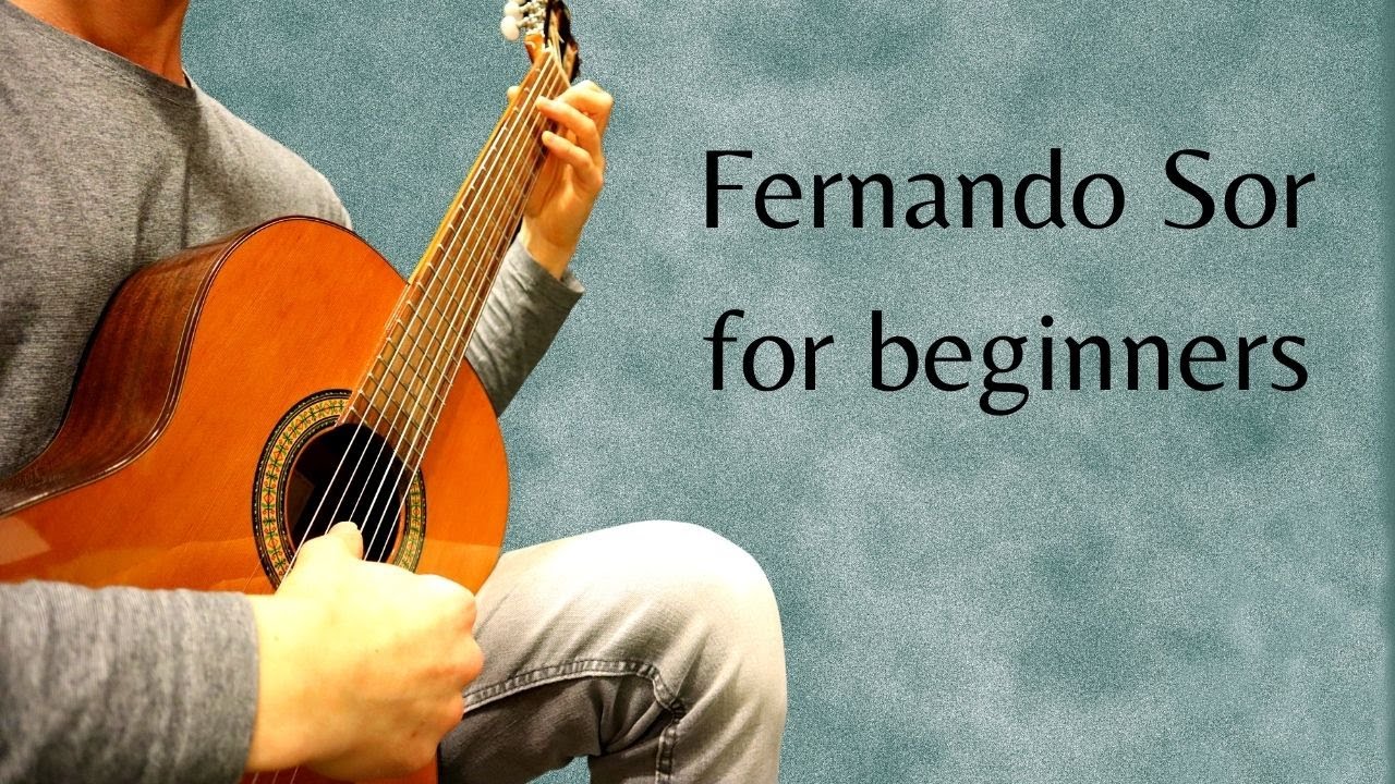Classical guitar tutorial for beginners. Fernando Sor, etude no.2, op.60.