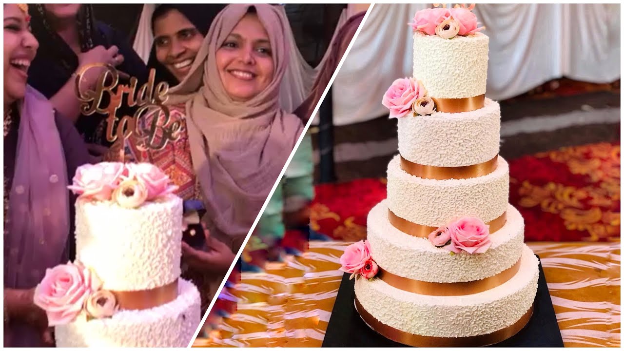 ഡമ്മി വെച്ച് വെഡ്ഡിംഗ് കേക്ക് തയ്യാറാക്കിയാലോ🥰🥰🥰// FIVE TIER WEDDING CAKE WITH DUMMY