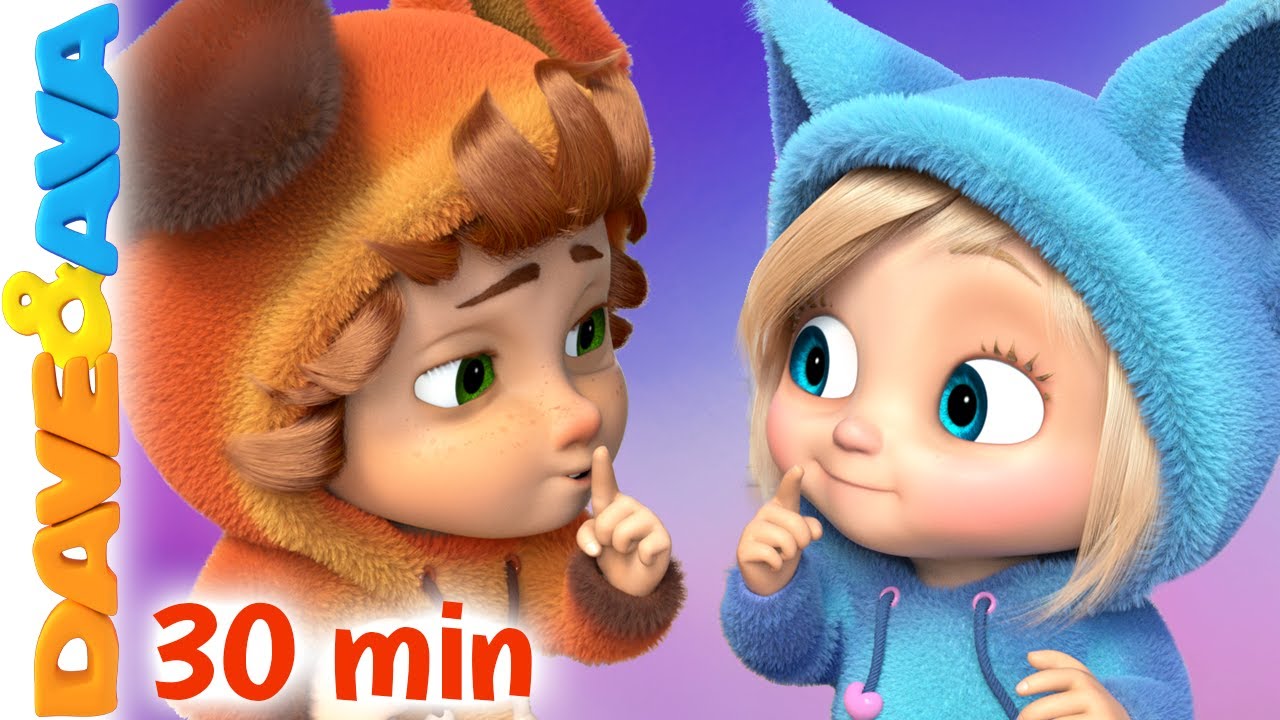 😊 Five Little Kittens Jumping on the Bed and More Nursery Rhymes | Baby Songs by Dave and Ava 😊