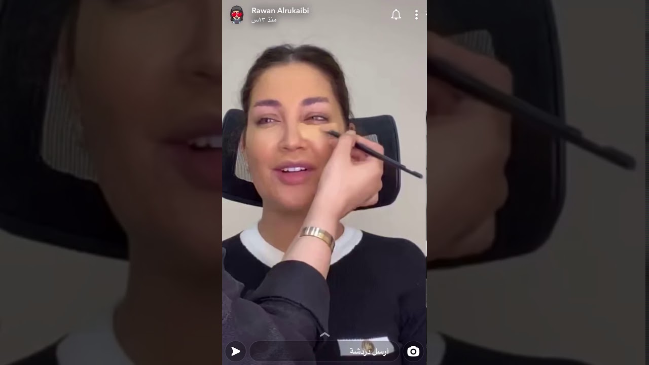 تتوريال ميكب ناعم بـ روج احمر سناب الآرتست 💄: روان الركيبي makeup tutorial