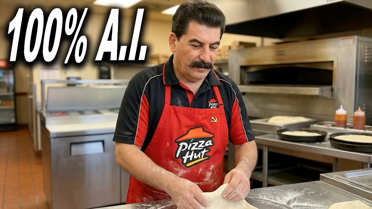 Historical Figures as fast food workers (A.I. Video)