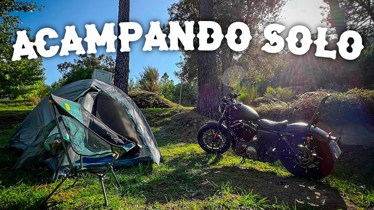 Camping solo en moto Harley Davidson - Sin comentarios