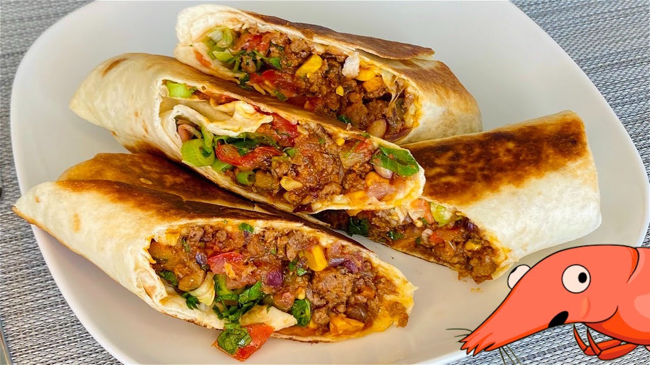 БУРРИТО из говядины - сальса и фасоль