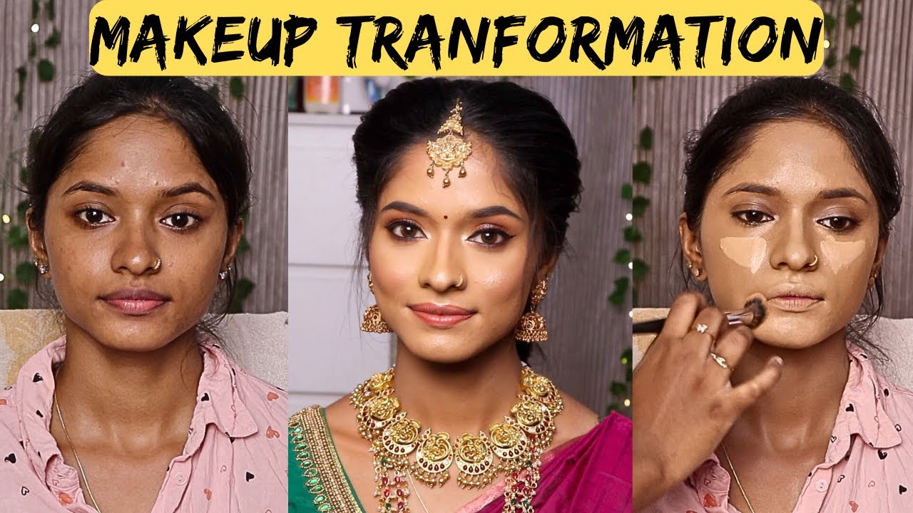 Bridal Makeup Transformation😍 Glowy/ Dewy Makeup || Skin On Makeup || Mable Aarthi