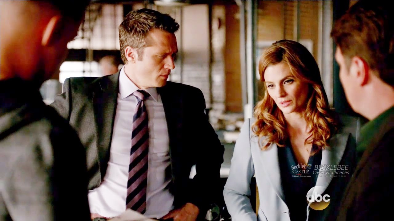 Castle 8x16 Beckett Castle  Espo and His Ex Fiancee “Heartbreaker”
