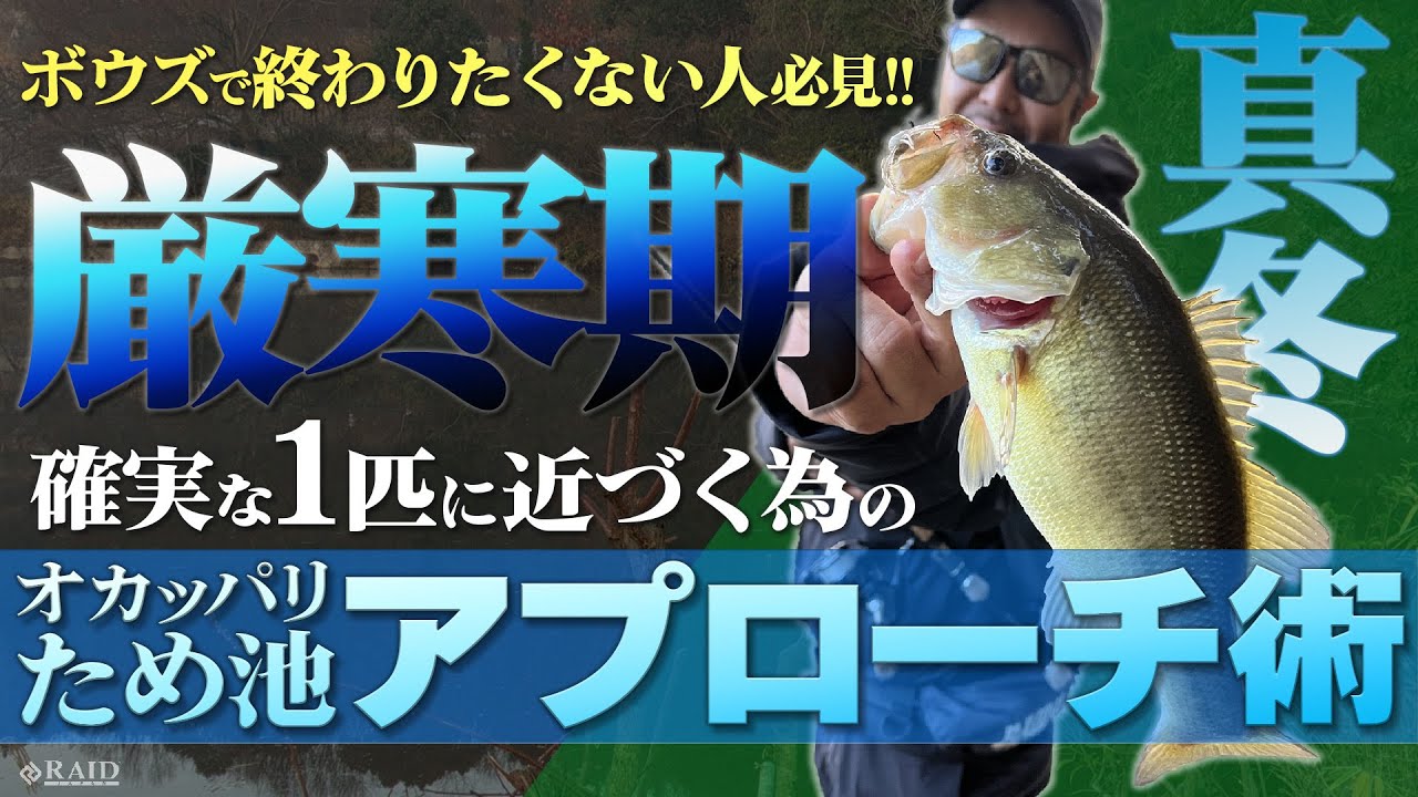 【厳寒期】確実な1匹に近づく為のオカッパリため池アプローチ!![RAIDJAPAN/金森隆志]