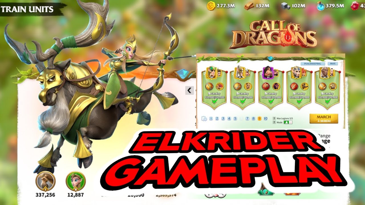 call of dragons - ELK RIDERS pvp GAMEPLAY | The real infantry killers | Springwardens Faction switch