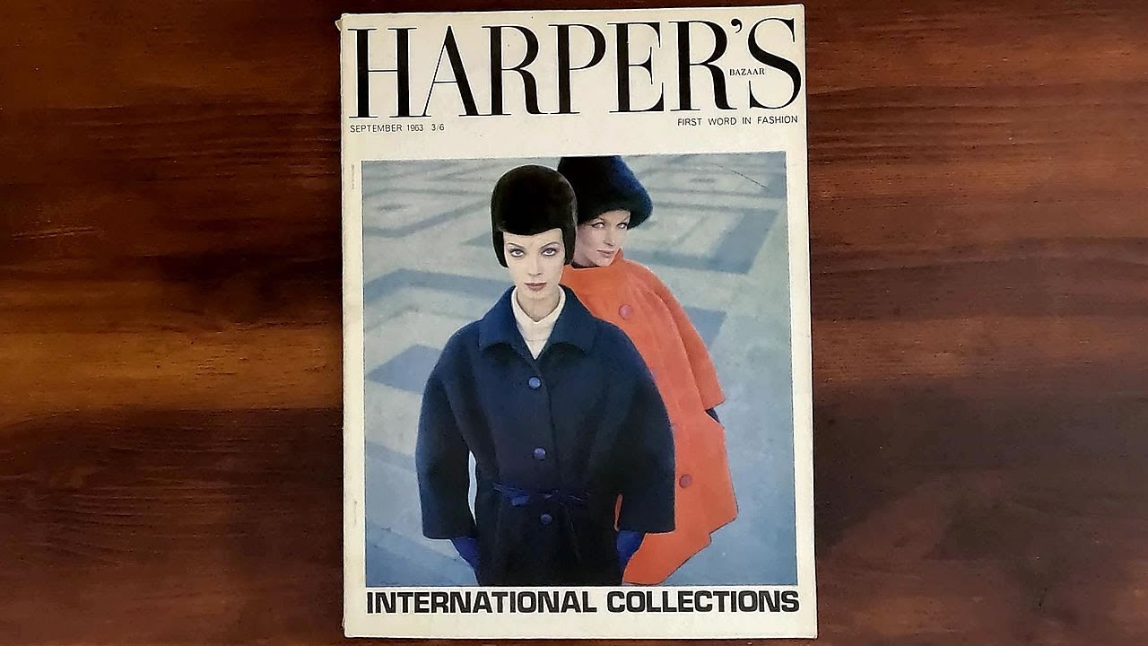 British Harper's Bazaar September 1963 Haute Couture Collections | ASMR Magazine Flip Through