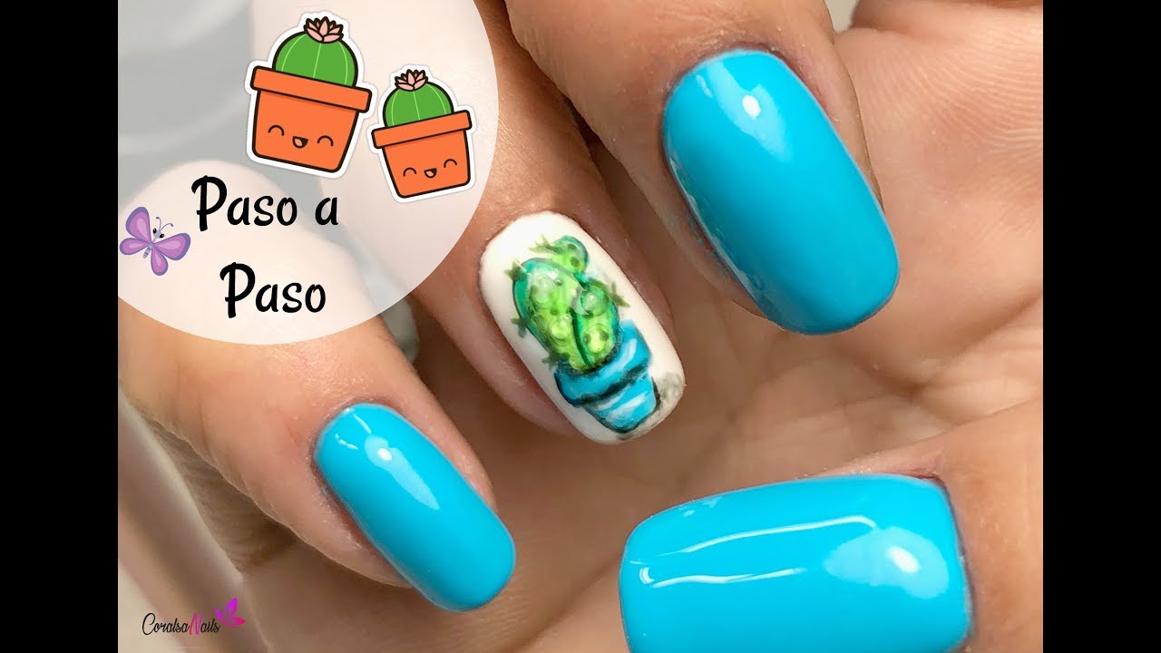 Diseño Cactus Paso a paso con Esmalte Permanente
