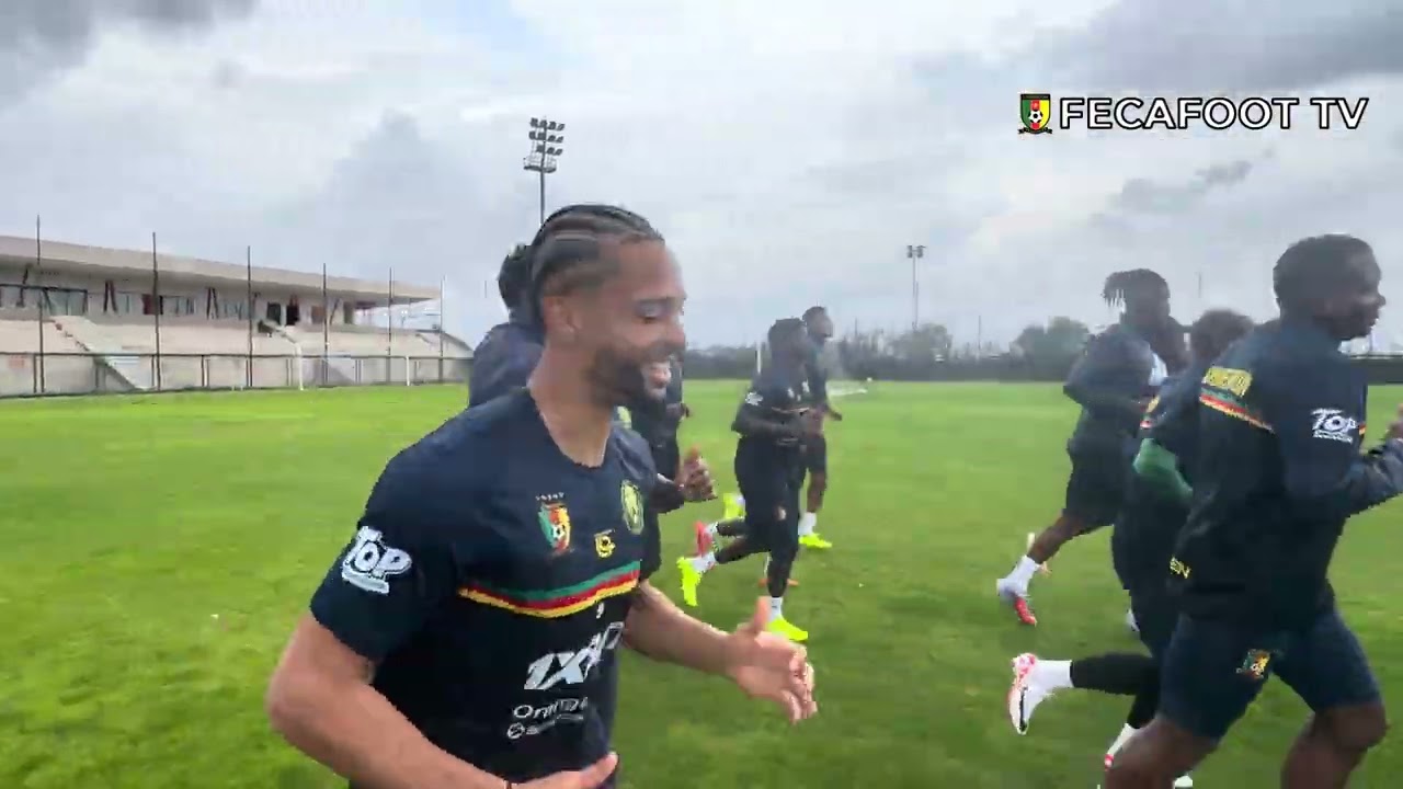 Premi&egrave;re s&eacute;ance d&rsquo;entra&icirc;nement des Lions Indomptables &agrave; Casablanca