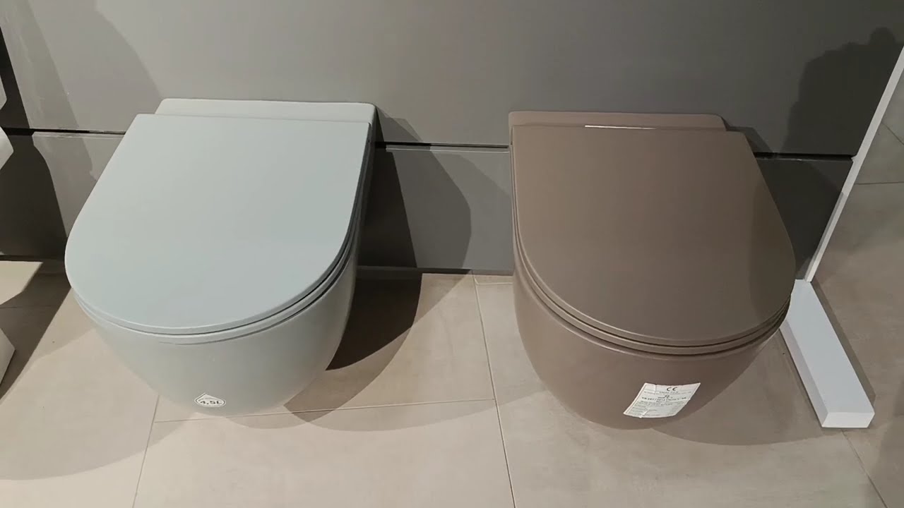 Simas TR18/F85 /TR004  Trevi, , Wall hung WC + fixing set F85 + seat, cemento