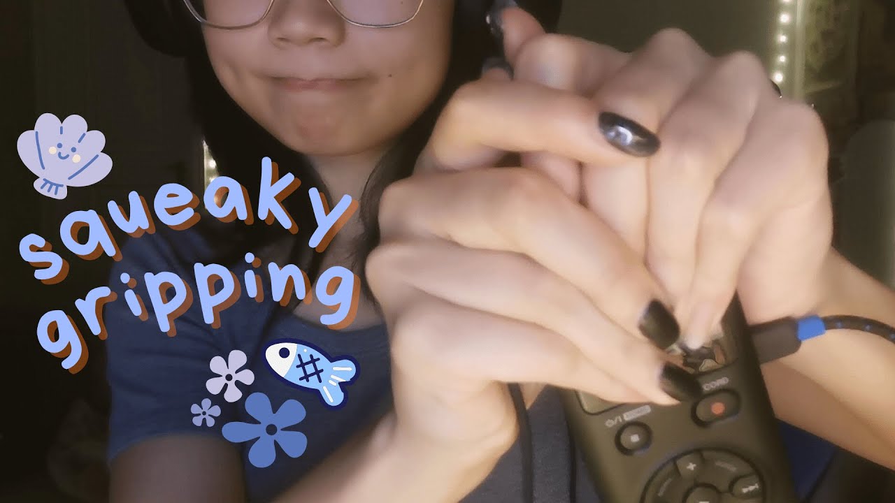 fast and aggressive asmr | squeaky tascam gripping w/ segmented dry + wet mouth sounds