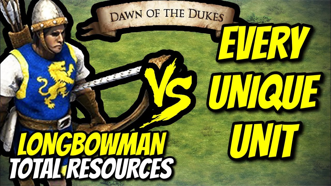 ELITE LONGBOWMAN vs EVERY UNIQUE UNIT (Total Resources) | AoE II: Definitive Edition