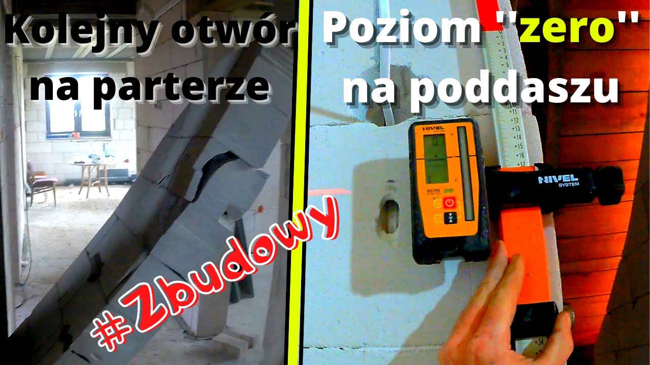 Łapie poziom ''zero'' .Gdzie???.Na poddaszu! Wycinanie otworu pod schodami
