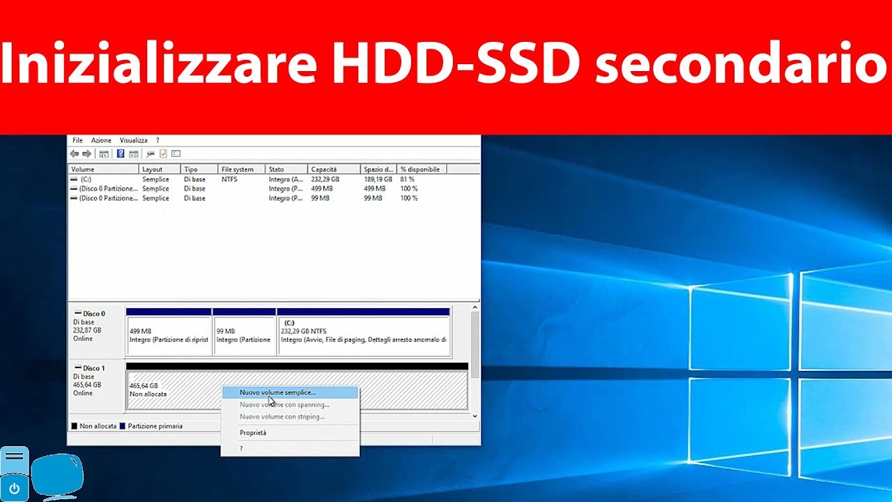 Come Aggiungere ed Inizializzare un Nuovo Hard Disk, SSD secondario