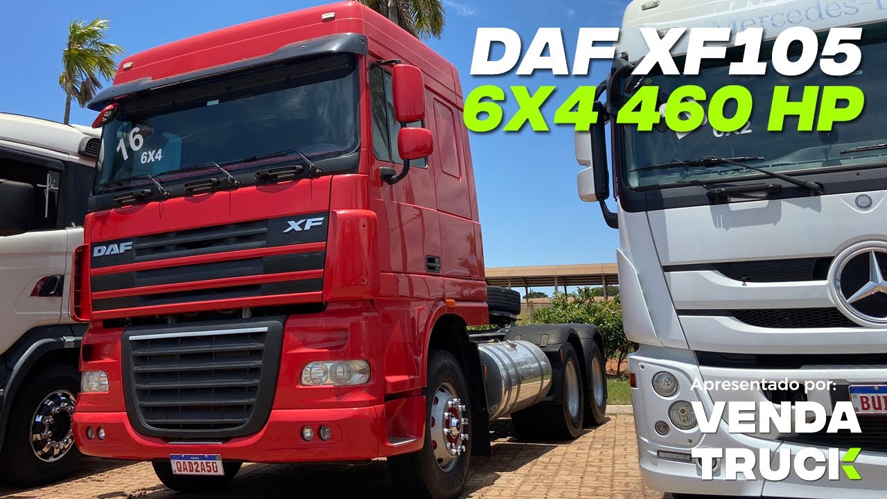 À VENDA ESSE LINDO DAF XF105 460 6x4 TRAÇADO VERMELHO 2016 | CAIOBÁ SEMINOVOS MS | VENDA TRUCK