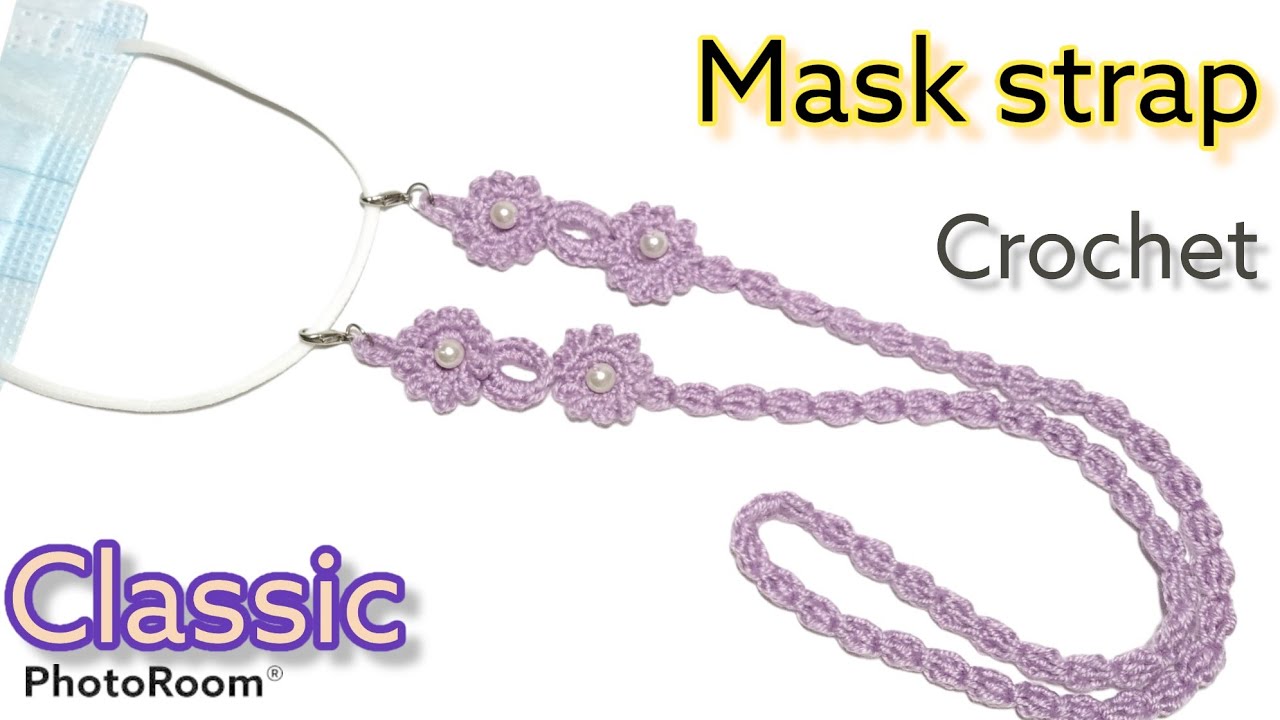 Mask strap holder Crochet pattern|How to crochet|tutorial|DIYHandmade