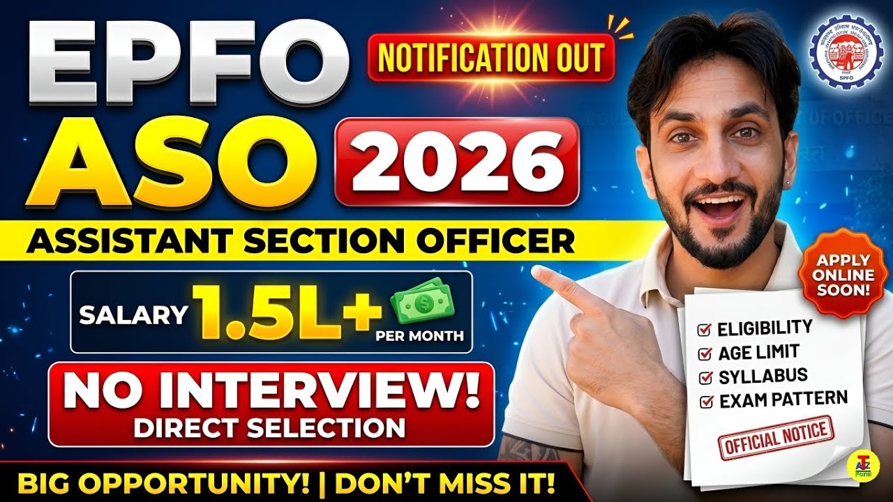 ASO 2026 New Vacancy आ गई! 🥳|| Salary 1.5 लाख 😱| No Interview, Direct Selection | Complete Details