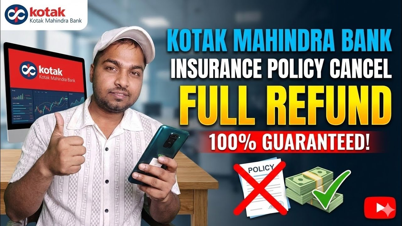 Accident Policy Cancel | Insurance Policy Cancel Full Refund | Kotak Mahindra Bank 